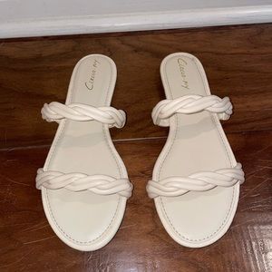 White sandals